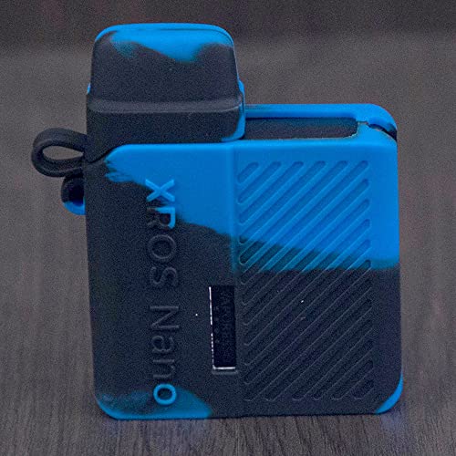 RUIYITECH Texture Silicone Case for Vaporesso Xros Nano Kit Case Cover Protective Soft Sleeve Skin for Xros Nano Case (Black Blue) von RUIYITECH