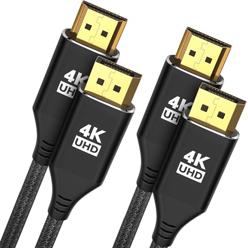 4K DisplayPort-auf-HDMI-Kabel, 1,8 m, High-Speed (1440p, 60Hz, 1080p, 120Hz), unidirektionales DP auf HDMI-Kabel, kompatibel mit Dell, HP, Insignia, Samsung, 2 Stück von RUIZHI