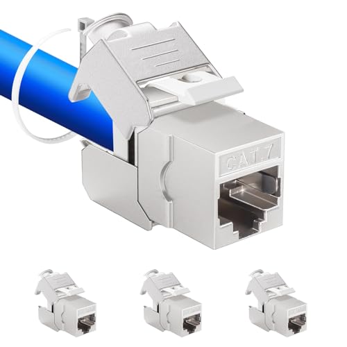 4PCS CAT 7 Keystone Jack Modul Optimal für CAT7 CAT6 CAT6a Verlegekabel Verbinder Patchkabel Netzwerkkabel STP Schirmung RJ45 Buchse 1000 MHz 10 Gbit/s für Netzwerkkabel Patchpanel Datendose Ethernet 4PCS CAT 7 Keystone Jack Modul Optimal für CAT7 CAT6 CAT6a Verlegekabel Verbinder Patchkabel Netzwerkkabel STP Schirmung RJ45 Buchse 1000 MHz 10 Gbit/s für Netzwerkkabel Patchpanel Datendose Ethernet von RUIZHI