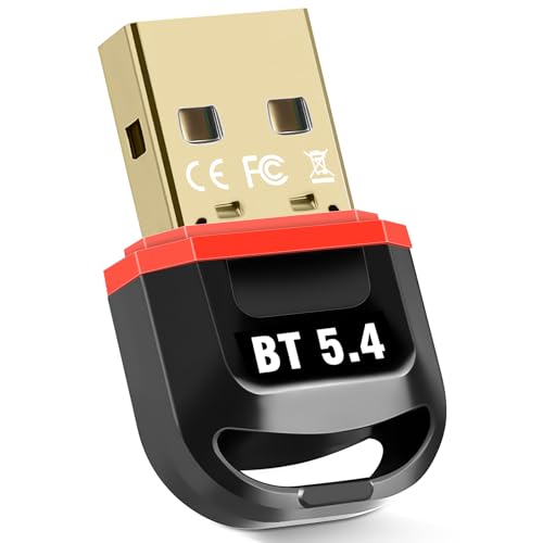 Bluetooth 5.4 Adapter für PC, USB Bluetooth Adapter Dongle, USB EDR Bluetooth Wireless Senderempfänger für Desktop, Laptop, PC, Headset, Tastatur, Maus, Bluetooth Stereo, mit Windows 11/10/8.1/7 von RUIZHI