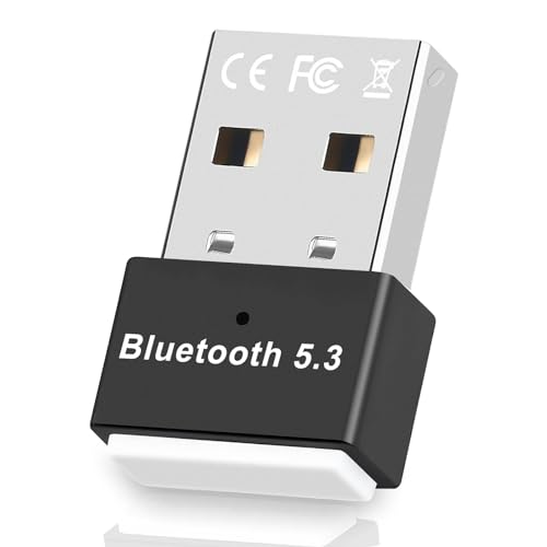 Bluetooth Adapter 5.3 für PC, USB Bluetooth Adapter Dongle, USB EDR Bluetooth Wireless Senderempfänger für Desktop, Laptop, PC, Headset, Tastatur, Maus, Bluetooth Stereo, mit Windows 11/10/8.1/7 von RUIZHI