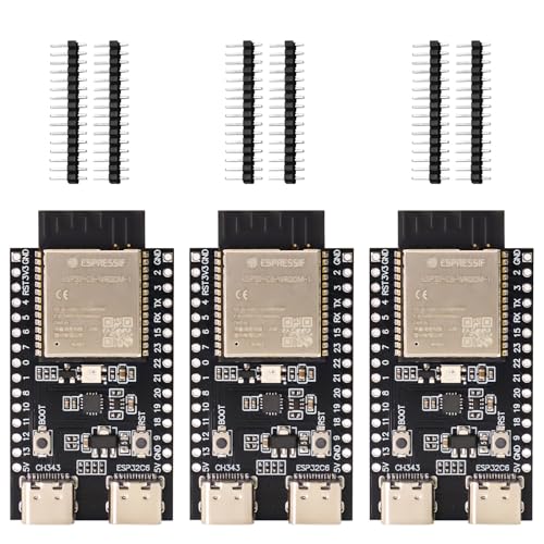 ESP32-C6 ESP32-C6-DevKitC-1-N4 Entwicklungsplatine RUIZHI 3 Stück ESP32-C6-DevKitC-1-N4 Modul Unterstützt WiFi Bluetooth 512KB SRAM 320KB ROM Type-C Schnittstelle 4M Kompatibel mit Arduino von RUIZHI