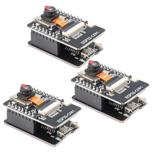 ESP32 CAM Entwicklungsplatine 3 Stück ESP32-CAM WiFi Bluetooth Modul ESP32-CAM-MB Micro USB auf Serial Port mit OV2640 Speicher 4M Kameramodul Dual Mode kompatibel mit Arduino von RUIZHI