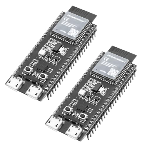 ESP32-S3 ESP32-S3-DevKitC-1 Entwicklung Board RUIZHI 2 Stück ESP32-S3 mit ESP32-S3-WROOM-1-N16R8 Modul (Löten) 6M Externe Flash-Erweiterung 8M PSRAM mit WiFi, Bluetooth Kompatibel mit Arduino von RUIZHI