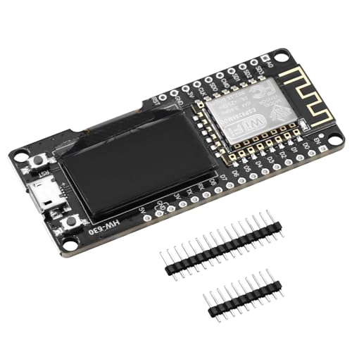 ESP8266 NodeMCU Entwicklungsplatine NodeMCU WiFi mit 0,96 Zoll OLED Display, CH340 Treiber, ESP12E WiFi Wireless Module, und Micro USB Kompatibel mit Arduino IDE Micropython von RUIZHI