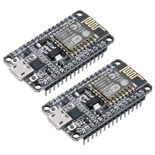 ESP8266 NodeMcu Entwicklungsboard RUIZHI 2 Stück ESP8266 ESP-12F Lua WiFi NodeMcu mit CP2102 Modul Micro Schnittstelle kompatibel mit Arduino IDE/Micropython von RUIZHI