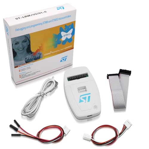 LINK/V2(CN) Großrechner für STM32 STM8, ST-LINK/V2 Debugger Programmiergerät mit USB Kabel und Verbindungskabel für STM8 Swim STM32 GTAG/SWD, USB 2.0 Hochgeschwindigkeit Kompatibel mit STM32 STM8 von RUIZHI