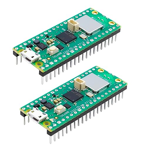 Pi Pico W RUIZHI 2 Stück Raspberry-Pi-Pico W Board mit WiFi,RP2040 Mikrocontroller-Board mit vorgelöteter Header, Unterstützung 2.4/5 GHZ Dual-Core Arm Prozessor für IoT-Projekte von RUIZHI