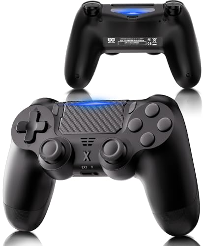 RUIZHI 1 Stück PS4 Wireless Controller - Playstation 4 Controller kompatibel mit PS4/Pro/Slim/PC, Gamepad-Joystick mit Turbo/Zurück-Taste/Dual-Vibration/6-Achsen-Gyro Sensor/Touchpanel, Schwarz RUIZHI 1 Stück PS4 Wireless Controller - Playstation 4 Controller kompatibel mit PS4/Pro/Slim/PC, Gamepad-Joystick mit Turbo/Zurück-Taste/Dual-Vibration/6-Achsen-Gyro Sensor/Touchpanel, Schwarz von RUIZHI