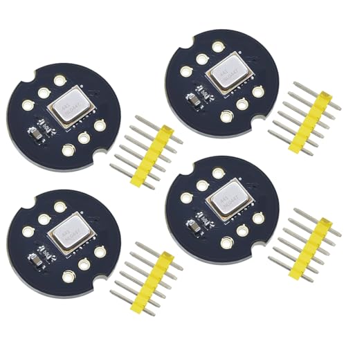 RUIZHI INMP441 Omnidirektionales Mikrofon Modul 4 Stück INMP441 Omnidirektionales Mikrofon I2S-Schnittstelle Digitales Ausgangssensormodul Unterstützung ESP32 kompatibel mit Arduino von RUIZHI