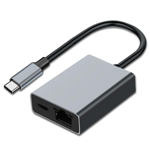 RUIZHI USB-C/Ethernet Ladeadapter für Chromecast (zu 100 W Leistung), USB C auf RJ45 Ethernet 1000 Mbps für Chromecast, Phone, Mac-Book Air, Mac-Book Pro & Windows von RUIZHI