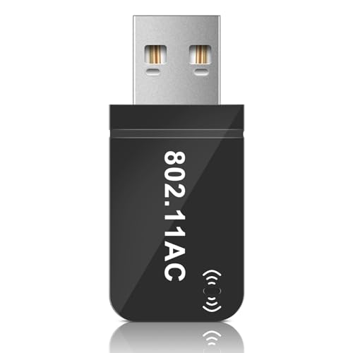 USB WLAN Stick, 1300Mbit/s USB WLAN Adapter, Dual Band WiFi Stick (bis zu 867Mbps 5,8GHz / 400Mbps 2,4GHz), USB3.0 für PC/Desktop/Laptop, Kompatibel mit Windows XP/11/10/8.1/8/7/, Mac OS von RUIZHI