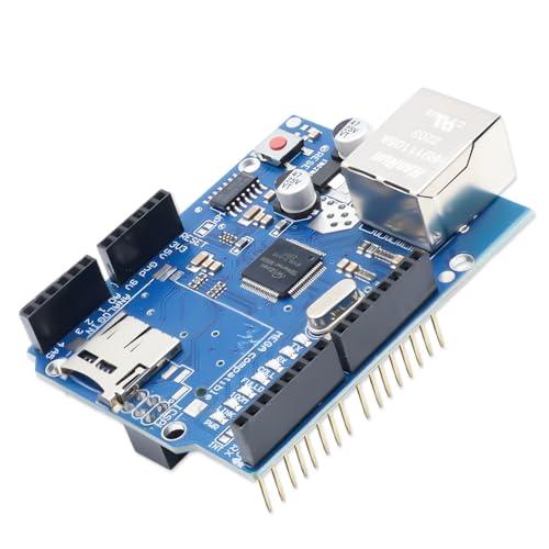 W5100 Ethernet Shield RUIZHI W5100 Ethernet Erweiterungsplatine Ethernet Controller-Platine mit MicroSD-Karten Datenaufzeichnung und Speicherung Kompatibilität Arduino MEGA U-N-O von RUIZHI