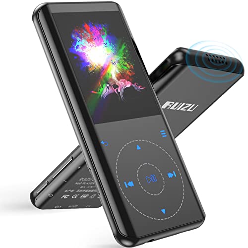 64GB MP3 Player Bluetooth 5.3, HiFi Musik Lossless Sound, Metallgehäuse Built-in HD Speaker，Touch-Taste, Lautsprecher,Voice Recorder für Sport, Laufen, erweiterbar bis zu 128GB (64G Schwarz) von RUIZU