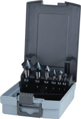 Ruko Kegelsenkersatz DIN 335C 90Grad 6,3-20,5mm HSS TiAlN 6-tlg.Ku.-Kass. von RUKO Präzisionswerkzeuge