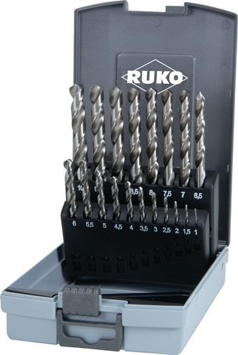Ruko Spiralbohrersatz DIN 338 TypN D.1-10x0,5mm HSS 19tlg.Ku.-Kass. 214214RO Ruko Spiralbohrersatz DIN 338 TypN D.1-10x0,5mm HSS 19tlg.Ku.-Kass. 214214RO von RUKO Präzisionswerkzeuge