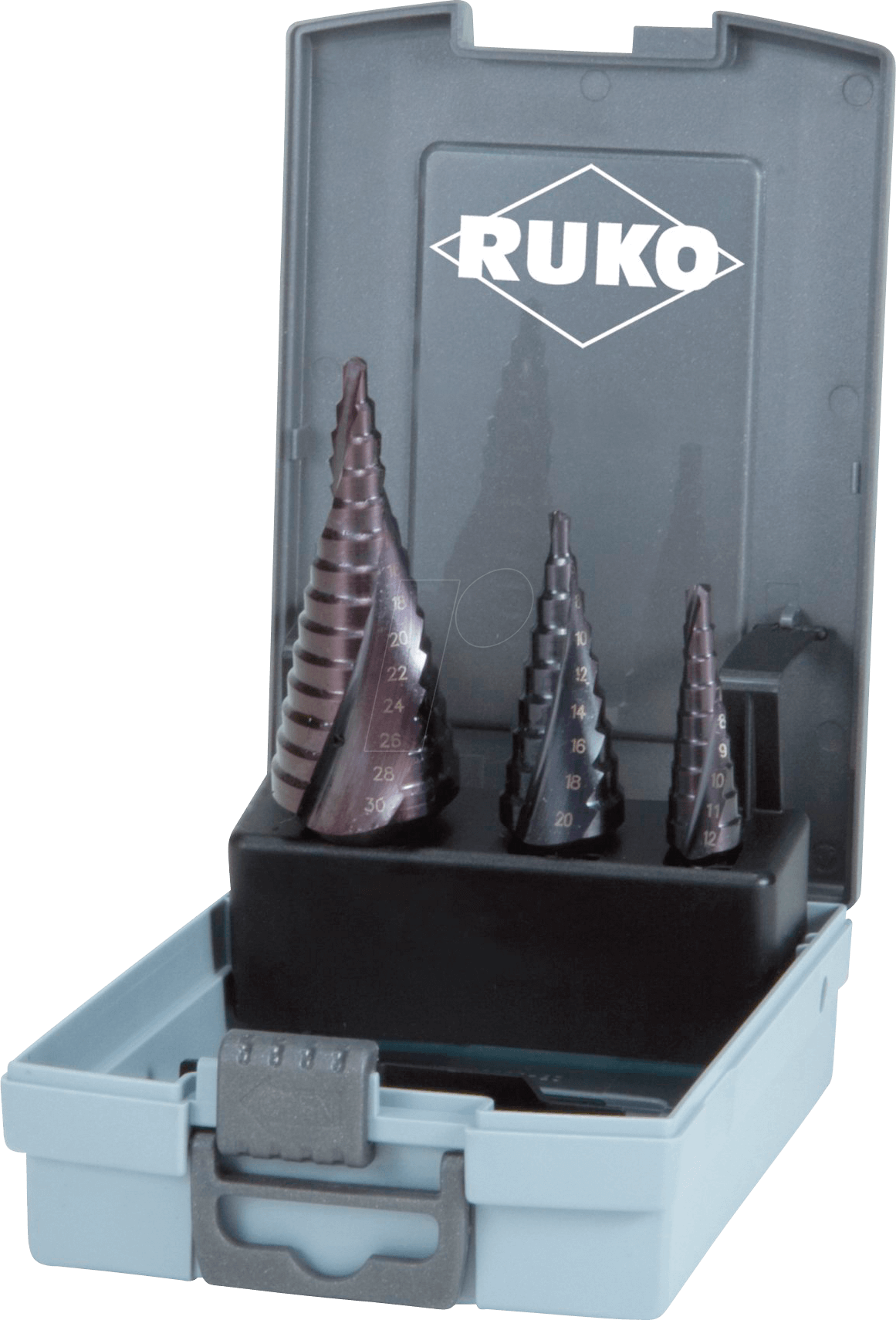 RUKO 101026FRO - Stufenbohrersatz, TiAlN, 4,0 - 30,0 mm, 3-teilig von RUKO
