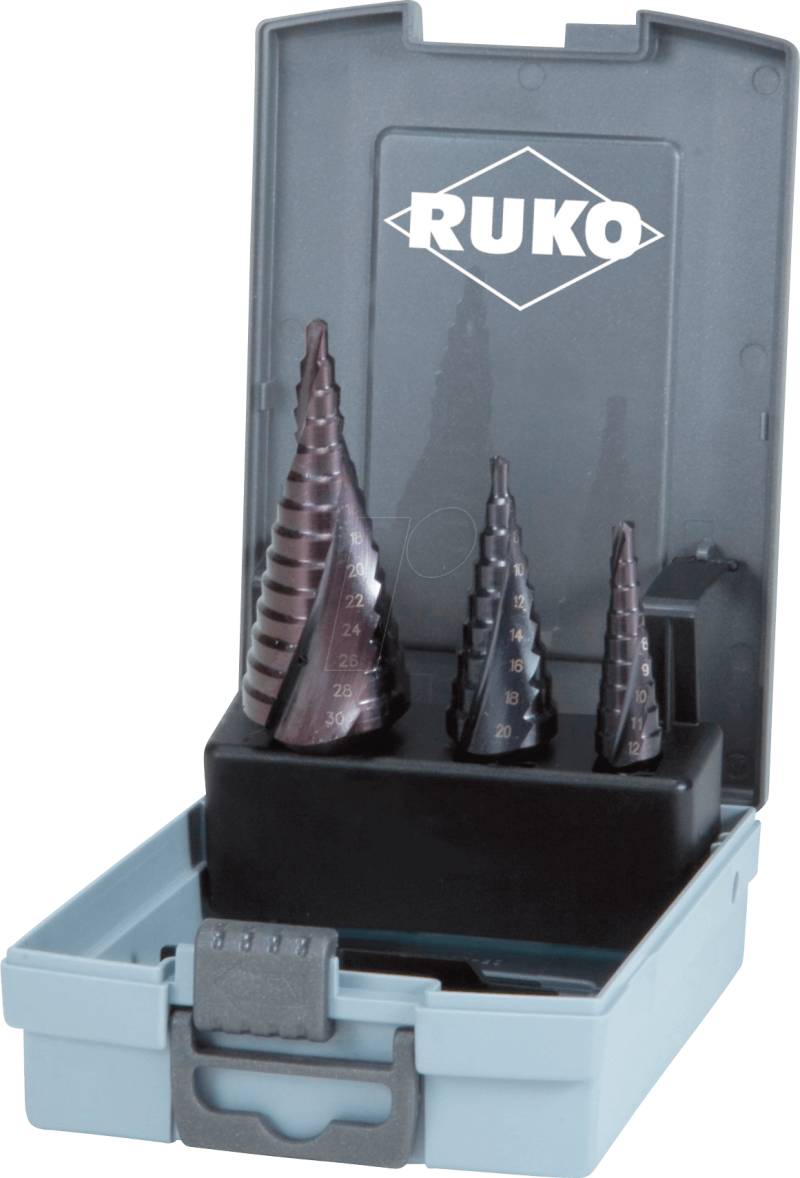 RUKO 101026FRO - Stufenbohrersatz, TiAlN, 4,0 - 30,0 mm, 3-teilig von RUKO