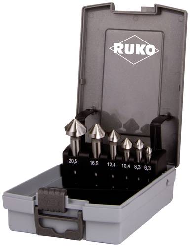 RUKO 102152ERO Kegelsenker-Set 6teilig 6.3 mm, 8.3 mm, 10.4 mm, 12.4 mm, 16.5 mm, 20.5mm HSSE-Co 5 Z RUKO 102152ERO Kegelsenker-Set 6teilig 6.3 mm, 8.3 mm, 10.4 mm, 12.4 mm, 16.5 mm, 20.5mm HSSE-Co 5 Z von RUKO