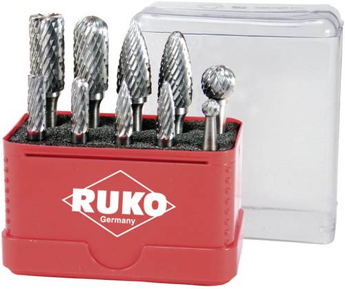 RUKO 116002 Frässtift Hartmetall Schaftdurchmesser 6mm 10teilig von RUKO