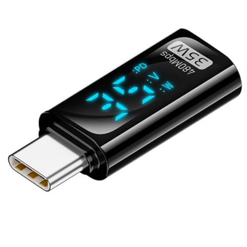 Lightning-Buchse auf USB-C-Stecker-Adapter, USB-C auf Lightning-Buchse-Adapter, geeignet für iPhone15-Serie. Unterstützt 35-W-Schnellladung und Datensynchronisierung mit digitaler Anzeige. (1Paket) von RULGOI