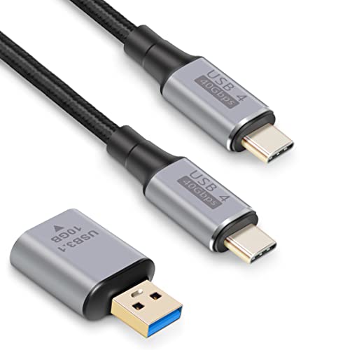 RULGOI USB 4 Kabel für Thunderbolt 3 Kabel, Unterstützt 8K 60Hz HD Display, 40 Gbit/s Datentransfer, 100W USB-C auf USB-C Ladekabel für Dockingstation, SSD, Laptop, Monitor, Hub von RULGOI