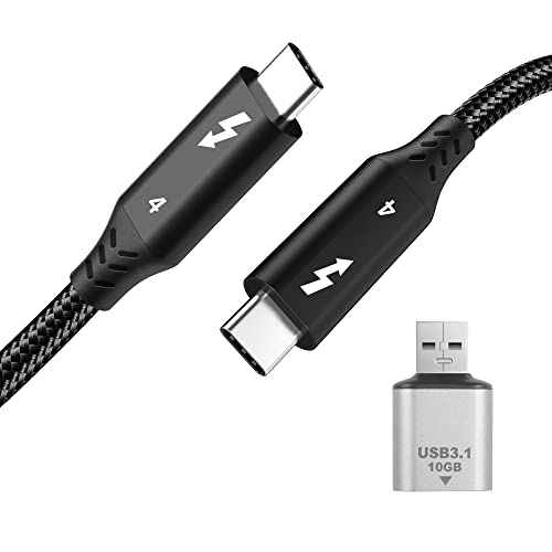 Thunderbolt 3 Ladekabel 1m(3.2FT), unterstützt 100W Leistung / 40Gbps Datentransfer USB-C auf USB-C Kabel für MacBook Pro,Google Pixel,Nexus 6P,Huawei Matebook,usw von RULGOI