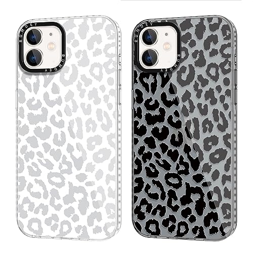 RUMDEY 2 Pack Clear Cases for Apple iPhone 12 / iPhone 12 Pro Case 6.1 inch, Clear with Cute Fashion Leopard Cheetah Patterns for Girls Women, Slim Case with Shockproof Protection Silicone TPU Cover von RUMDEY