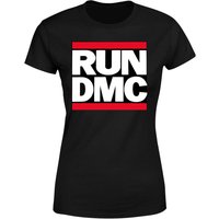 Run DMC Logo Damen T-Shirt - Schwarz - L von RUN DMC