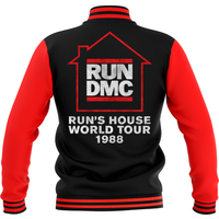 Run's House World Tour 1988 Unisex Varsity Jacke - Rot / Schwarz - L von RUN DMC