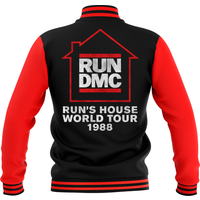 Run's House World Tour 1988 Unisex Varsity Jacke - Rot / Schwarz - M von RUN DMC