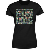 Tropical Run Dmc Damen T-Shirt - Schwarz - XXL von RUN DMC