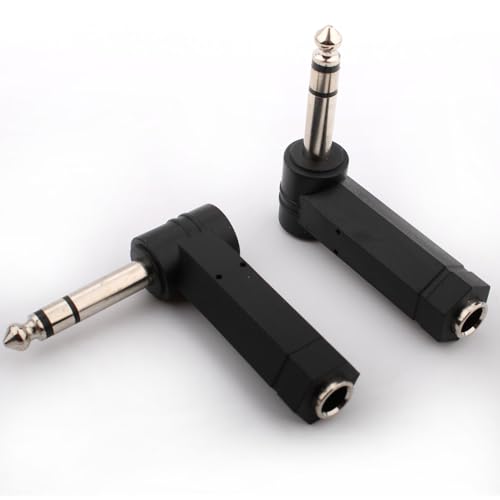 RUNCCI-YUN 2 pcs Rechtwinkliger 1/4 Zoll 6,35 mm TRS Audio Anschluss,90 Grad 6,35 mm auf 6,35 mm Adapter,6,35 mm Stecker auf 6,35 mm Buchse, TRS Stecker auf 6,35 mm Stereo Audio Klinken RUNCCI-YUN 2 pcs Rechtwinkliger 1/4 Zoll 6,35 mm TRS Audio Anschluss,90 Grad 6,35 mm auf 6,35 mm Adapter,6,35 mm Stecker auf 6,35 mm Buchse, TRS Stecker auf 6,35 mm Stereo Audio Klinken von RUNCCI-YUN