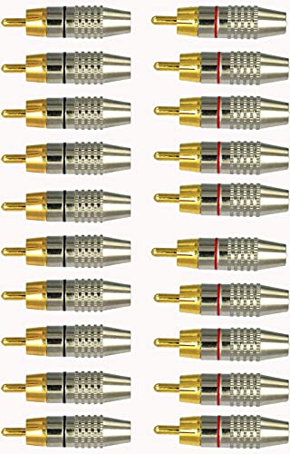 RUNCCI-YUN 20Stück Cinch Stecker, RCA Löten Verbinder,Cinch Stecker Schraubbar,Cinch Stecker Adapter, Cinchstecker Verlängerung für Multimedia und CCTV Schwarz und Rot 10 Stück. RUNCCI-YUN 20Stück Cinch Stecker, RCA Löten Verbinder,Cinch Stecker Schraubbar,Cinch Stecker Adapter, Cinchstecker Verlängerung für Multimedia und CCTV Schwarz und Rot 10 Stück. von RUNCCI-YUN