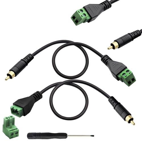 RUNCCI-YUN 2Pcs RCA Adapter Terminalblock, Cinch-Stecker Auf Schraubklemme, Audio/Video-Lautsprecherkabel, RCA-Stecker Lötfrei Für CCTV-Überwachungskamera RUNCCI-YUN 2Pcs RCA Adapter Terminalblock, Cinch-Stecker Auf Schraubklemme, Audio/Video-Lautsprecherkabel, RCA-Stecker Lötfrei Für CCTV-Überwachungskamera von RUNCCI-YUN