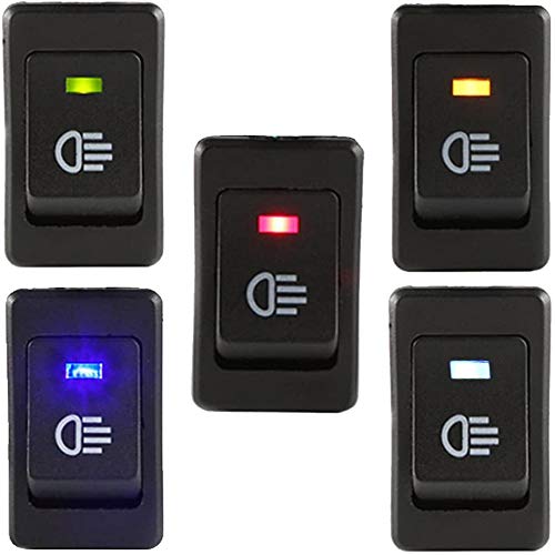 RUNCCI-YUN 35A 12V KFZ Schalter wasserdicht beleuchtet LED 4 Polig Wechsel Switch Kippenschalter Wippschalter EIN-/Ausschalter für Nebelscheinwerfer Scheinwerfer RUNCCI-YUN 35A 12V KFZ Schalter wasserdicht beleuchtet LED 4 Polig Wechsel Switch Kippenschalter Wippschalter EIN-/Ausschalter für Nebelscheinwerfer Scheinwerfer von RUNCCI-YUN