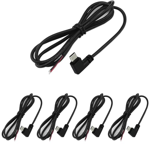 RUNCCI-YUN 5 PCS USB C Stecker Kabel, 90 Grad,USB C stecker löten 22AWG 5 V/3 A 2-Draht USB C Verlängerungskabel für installierte USB-C-Geräte oder Ersatz-Reparatur-DIY-Kabel 100cm/39.37.84in RUNCCI-YUN 5 PCS USB C Stecker Kabel, 90 Grad,USB C stecker löten 22AWG 5 V/3 A 2-Draht USB C Verlängerungskabel für installierte USB-C-Geräte oder Ersatz-Reparatur-DIY-Kabel 100cm/39.37.84in von RUNCCI-YUN