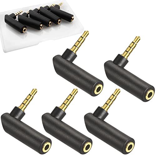 RUNCCI-YUN 5 Stück 3 5mm klinke winkeladapter,Audio-Adapter, 3,5 mm abgewinkelt, Stecker auf Buchse, 90 Grad rechtwinklig, vergoldet, TTRS 4 Polig Stereo-Klinkenstecker, AUX-Stecker RUNCCI-YUN 5 Stück 3 5mm klinke winkeladapter,Audio-Adapter, 3,5 mm abgewinkelt, Stecker auf Buchse, 90 Grad rechtwinklig, vergoldet, TTRS 4 Polig Stereo-Klinkenstecker, AUX-Stecker von RUNCCI-YUN