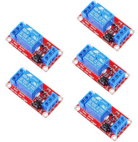 RUNCCI-YUN 5 Stück Ein Kanal Relais Modul 5V, 1 Kanal Relais Modul mit Optokoppler High oder Low Level Trigger Erweiterungsplatine Relaisschalt für Raspberry Pi Arduino Board RUNCCI-YUN 5 Stück Ein Kanal Relais Modul 5V, 1 Kanal Relais Modul mit Optokoppler High oder Low Level Trigger Erweiterungsplatine Relaisschalt für Raspberry Pi Arduino Board von RUNCCI-YUN