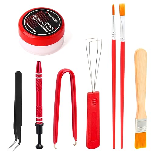 RUNJRX-Tastaturentferner-Tool-Kit 8-PCs-Set, 10G-Tastaturschmiermittel, Tastaturkap-Puller, Tastatur-Schmiermittelkit, Schalterabzieher, Schmieranlagen, Reinigungsbürste, Twezers, 4-C-Gesetz Grabber RUNJRX-Tastaturentferner-Tool-Kit 8-PCs-Set, 10G-Tastaturschmiermittel, Tastaturkap-Puller, Tastatur-Schmiermittelkit, Schalterabzieher, Schmieranlagen, Reinigungsbürste, Twezers, 4-C-Gesetz Grabber von RUNJRX KEYBOARD