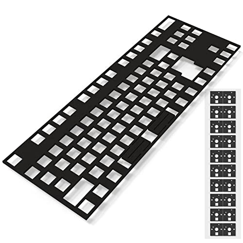 RunJRX Filz-Tastatur, PCB-Schaumstoff, 87-Layout, Poron-Schalter-Pads, 120 Stück und Tastatur-Schalldämpfer für individuelle Tastatur von RUNJRX KEYBOARD