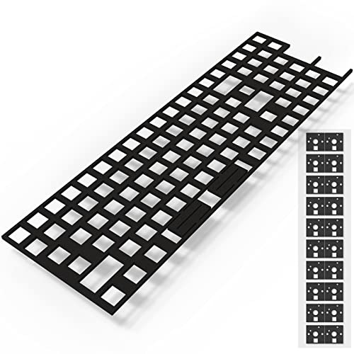 RunJRX Filz-Tastatur-PCB-Schaum, 96 Layout, Poron Switch Pads 120 Stück und Tastatur-Schalldämpfer für benutzerdefinierte Tastatur, schwarz (RJ-100) von RUNJRX KEYBOARD