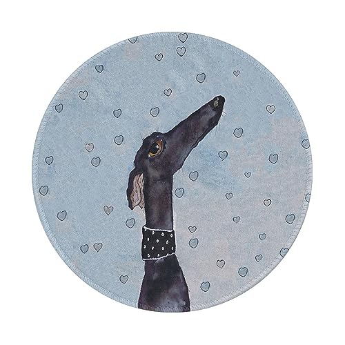 RUNMIND Rundes Mauspad, Windhund-Liebe, rutschfeste Gummiunterseite, kleines Mauspad, wasserdichtes Mauspad 20,3 cm RUNMIND Rundes Mauspad, Windhund-Liebe, rutschfeste Gummiunterseite, kleines Mauspad, wasserdichtes Mauspad 20,3 cm von RUNMIND