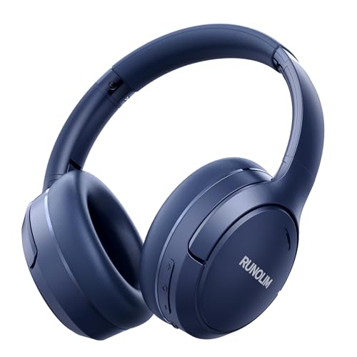 RUNOLIM Bluetooth Kopfhörer Over-Ear, Active Noise Cancelling Kopfhoerer, Kopfhörer Kabellos Bluetooth Over Ear, 65h Spielzeit im ANC-Modus, Hi-Res Audio, Tiefer Bass, Transparenz-Modus RUNOLIM Bluetooth Kopfhörer Over-Ear, Active Noise Cancelling Kopfhoerer, Kopfhörer Kabellos Bluetooth Over Ear, 65h Spielzeit im ANC-Modus, Hi-Res Audio, Tiefer Bass, Transparenz-Modus von RUNOLIM