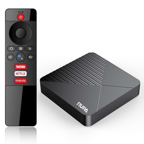 RUPA Android TV Box, 2023 Android Box 13.0 mit RAM 2G ROM 16G WiFi6 Enternet 10/100M Bluetooth 5.0 USB3.0 Unterstützt 3D HD 8K TV Box von RUPA