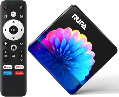 RUPA Android TV Box 13.0, 2025 8K Neueste TV Box mit RAM 4GB ROM 32GB WiFi6 Enternet 10/100M Bluetooth 5.0 USB3.0 Unterstützt 3D HD Cast Screen TV Box RUPA Android TV Box 13.0, 2025 8K Neueste TV Box mit RAM 4GB ROM 32GB WiFi6 Enternet 10/100M Bluetooth 5.0 USB3.0 Unterstützt 3D HD Cast Screen TV Box von RUPA