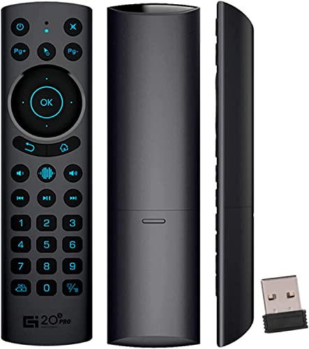 RUPA Kabellose Bluetooth Fernbedienung für Android TV Box, 2025 Neueste 2.4G USB IR 5.0 Stimme Beleuchtet Fernbedienung Ersatz (G20S Pro Plus) von RUPA