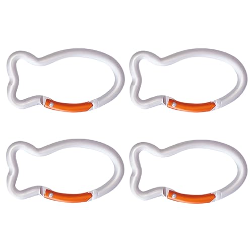 Kettengliedschäkel, Karabiner mit Verschluss aus Edelstahl, 4-teilig, Fischform, Federclip, Aluminium-Behang for den Außenbereich, Karabiner, Schlüsselanhänger, Taschenclip, Hakenverbinder Kettengliedschäkel, Karabiner mit Verschluss aus Edelstahl, 4-teilig, Fischform, Federclip, Aluminium-Behang for den Außenbereich, Karabiner, Schlüsselanhänger, Taschenclip, Hakenverbinder von RURUR
