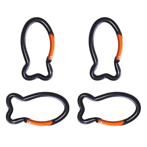 Kettengliedschäkel, Karabiner mit Verschluss aus Edelstahl, 4-teilig, Fischform, Federclip, Aluminium-Behang for den Außenbereich, Karabiner, Schlüsselanhänger, Taschenclip, Hakenverbinder Kettengliedschäkel, Karabiner mit Verschluss aus Edelstahl, 4-teilig, Fischform, Federclip, Aluminium-Behang for den Außenbereich, Karabiner, Schlüsselanhänger, Taschenclip, Hakenverbinder von RURUR