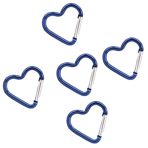 Kettengliedschäkel, Karabinerhaken aus Edelstahl, 5 Stück, Aluminiumlegierungen, herzförmige Federverschlüsse, Schnappverschlüsse, Schlüsselanhänger, Taschenclip, Haken, Schnallen, Verbinder Kettengliedschäkel, Karabinerhaken aus Edelstahl, 5 Stück, Aluminiumlegierungen, herzförmige Federverschlüsse, Schnappverschlüsse, Schlüsselanhänger, Taschenclip, Haken, Schnallen, Verbinder von RURUR